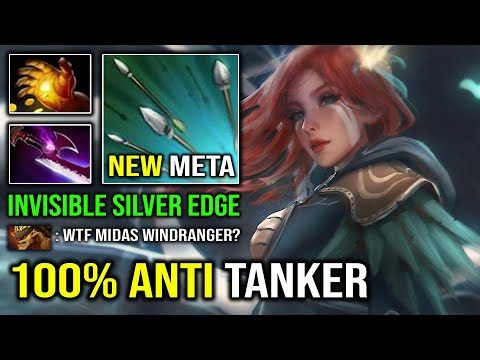 PASSIVE BREAKER Invisible Windranger 100% Counter Tank Bristleback with Midas Silver Edge Dota 2