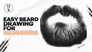 HOW TO DRAW REALISTIC BEARD FOR BEGINNER || EASY BEARD TUTORIAL #beardtutorial