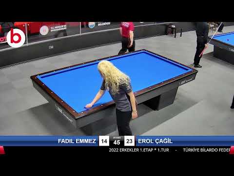 FADIL EMMEZ & EROL ÇAĞİL Bilardo Maçı - 2022 ERKEKLER 1.ETAP-1.TUR