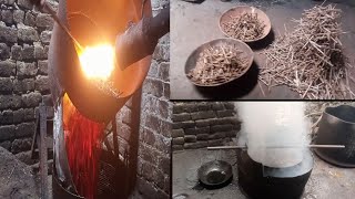 Amazing process of removing rust of iron nails in factory || Iron nails cleaning and polish method.