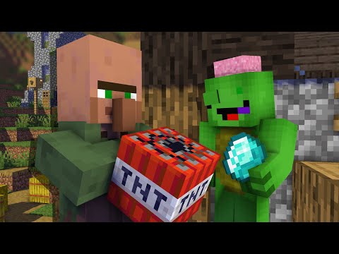 【Maizen】Mikey bullied by Villagers【Minecraft Parody Animation Mikey and JJ】