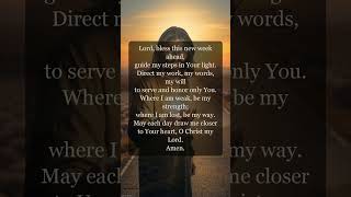 Morning Prayer for a New Week — Blessing & Guidance 🙏