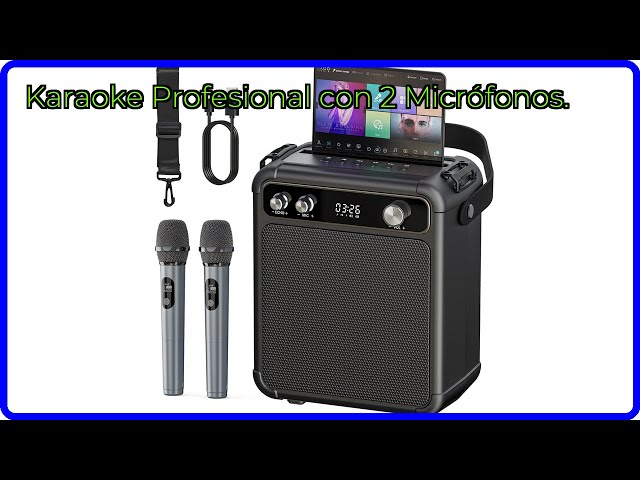 Vídeo relacionado con Máquina de Karaoke 2 microfonos inalambricos,Altavoz Karaoke Profesional Completo,Bluetooth portátil con Luces LED,Sistema PA,para Fiestas,Regalo,al Aire Libre,soporta Bluetooth/TF/USB/AUX/TWS