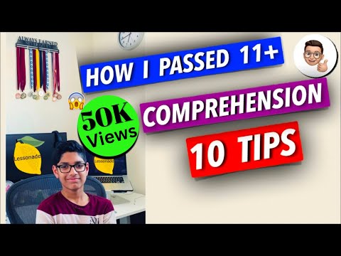 How to pass 11+ exam & my experience on 10 COMPREHENSION TIPS 11 plus exam tips | Lessonade