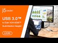 j5create® USB™ 3.0 to Dual VGA HDMI™ Multi-Monitor Adapter JUA360