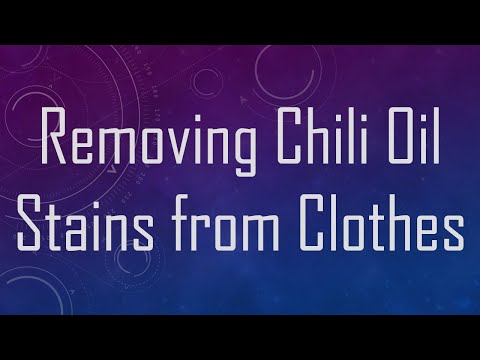 Removing Chili Oil Stains from Clothes