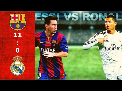 Barcelona 11 - 0 Real Madrid - All Goals - Clásico 2007 | LaLiga | Ronaldinho & Messi