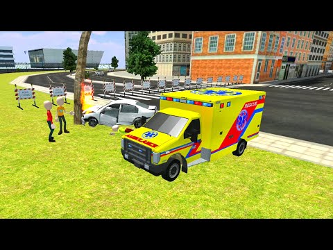 Stickman Ambulance Roof Driver #3 - Emergency 911 VANs Driving Simulator - Android Gameplay