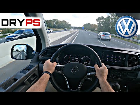 VW T6.1 Caravelle 2.0 TDI - POV TOP SPEED Drive on GERMAN AUTOBAHN