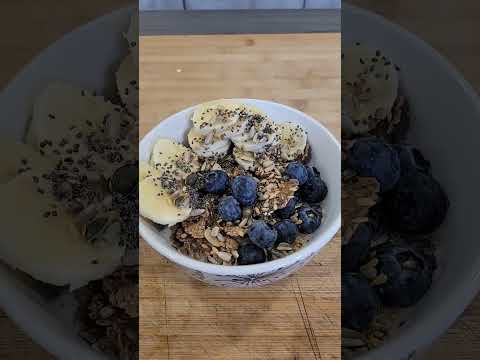 "Healthy Breakfast Recipe: Bran Flakes with Banana, Seeds, and Chai - High in Fiber and Nutrients"