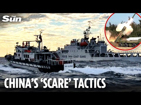 Terrifying moment Taiwan ship has near miss with Chinese vessel as invasion fears rise