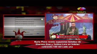 Nuria Piera revela supuestas botellas de Sharmin Díaz y Yelitza Lora en Indotel de 100k cada una