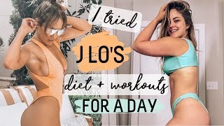 I ATE + WORKED OUT LIKE JENNIFER LOPEZ FOR A DAY 💃🏻 Testing J Lo&#39;s Workouts + Diet | Marie Wold