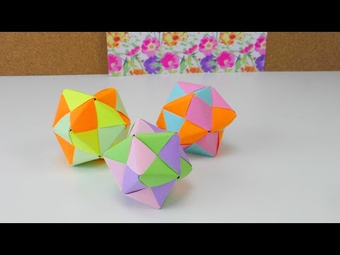 Origami Star Ball Folding Tutorial modular 12 Star Folding Tutorial / Origami Ideas DIY Instructions