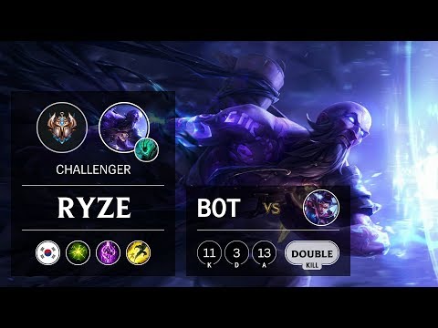 Ryze Bot vs Vayne - KR Challenger Patch 9.8