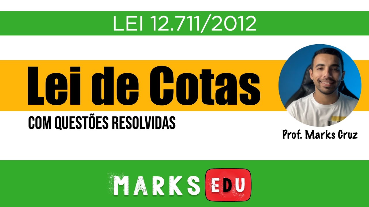 Lei 12711/2012 (Lei de Cotas) completa com questões