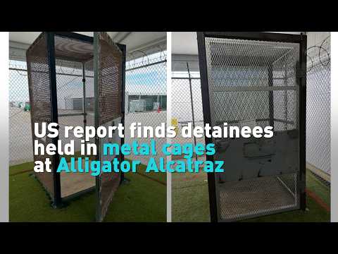US report finds detainees held in metal cages at Alligator Alcatraz