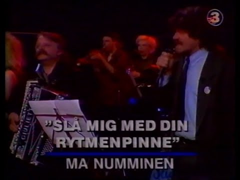 MA Numminen 'Slå mig med din rytmenpinne' ur  'ikväll: Robert Aschberg'  (klipp) TV3 7 maj 1993