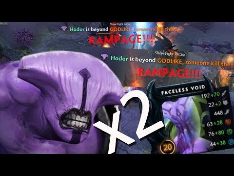 Wow Pro Player [Faceless Void] x2 RAMPAGE | Best Gameplay 2017
