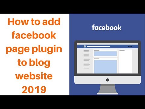 How to add facebook page plugin to blog website 2019