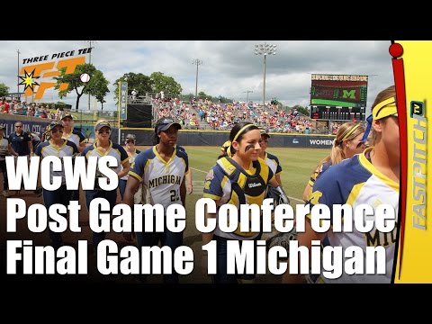 2015 WCWS Final Game 1 | Michigan | Post Game Press Conference