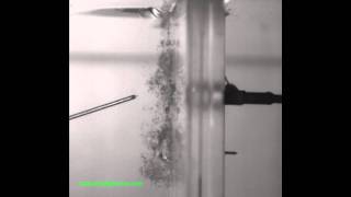 spark bubble near transparent wall