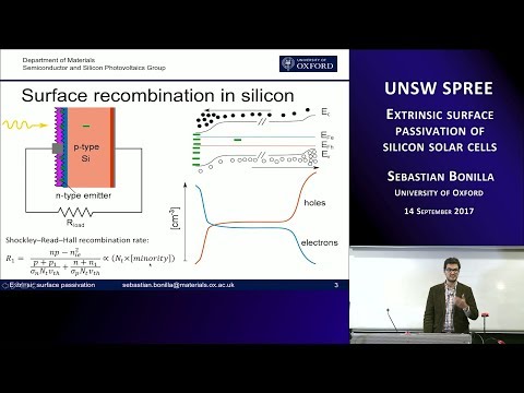UNSW SPREE 201709-14 Sebastian Bonilla - Extrinsic surface passivation of silicon solar cells