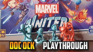 Marvel United Playthrough - Doc Ock vs Spiderman, Miles Morales and Spider Gwen