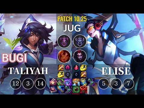 V3 Bugi Taliyah vs Elise Jungle - KR Patch 10.25
