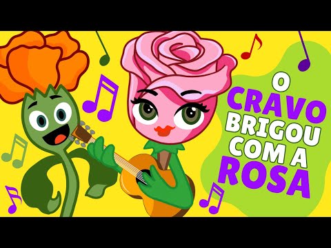 O Cravo Brigou com a Rosa - Cantiga de Roda - Desenho animado de música para crianças