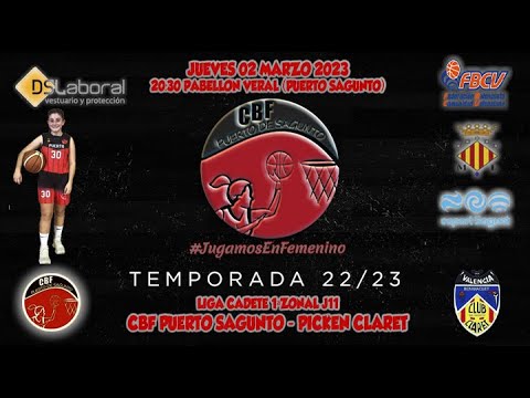 Videohighlights Cadete Dsl Laboral CBF Puerto Sagunto - Picken Claret (LIGA J11 22-23)