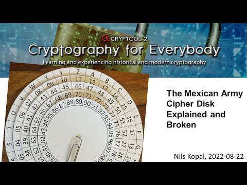 The Mexican Army Cipher Disk Explained and Broken