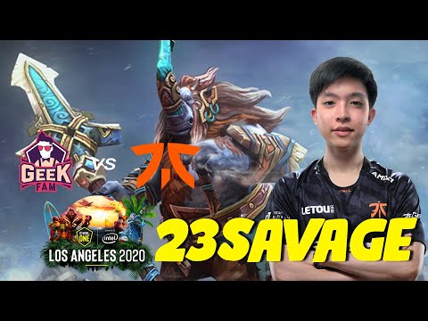 23Savage "Magnus" Geek Fam vs Fnatic Game 2 - ESL One Los Angeles 2020 SEA Qualifier