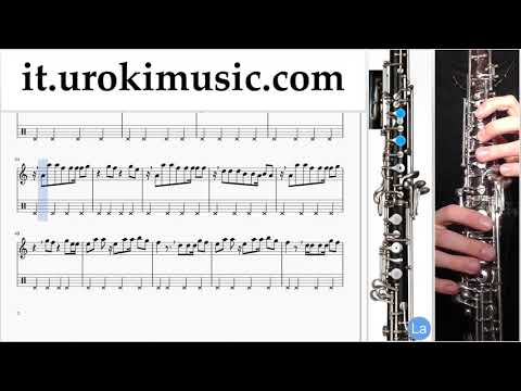 Lezioni di Oboe Shakira - Me Enamoré Tutorial Spartito Parte#2 um-i276