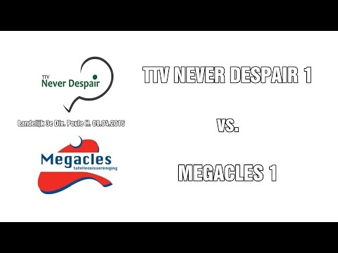 Kampioenswedstrijd TTV Never Despair 1 vs Megacles 1 16.04.2016