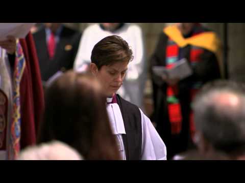 'Not in the bible!' - protester objects to consecration of first woman bishop