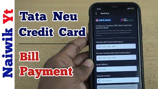 How to make HDFC Tata Neu Infinity Credit Card Bill Payment