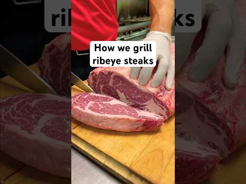 Teaching you our method for the perfect prime ribeye steak #bbq #meat #steak #grilling #beef #chef