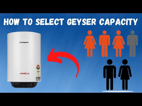 geyser kitne litre ko lena chahiye | how to select geyser capacity|geyser capacity for 2 or 4 person