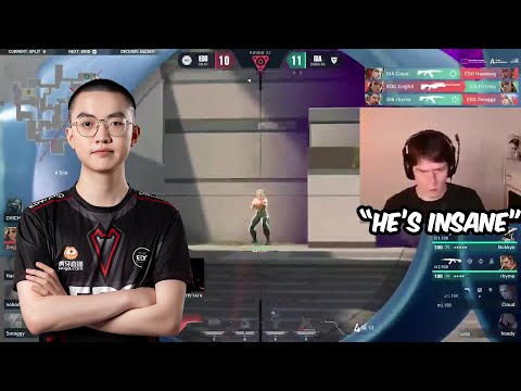 EDG Zmjjkk INSANE OP SHOT Close To Win The Round In VCT Champions | Sliggy Reacts