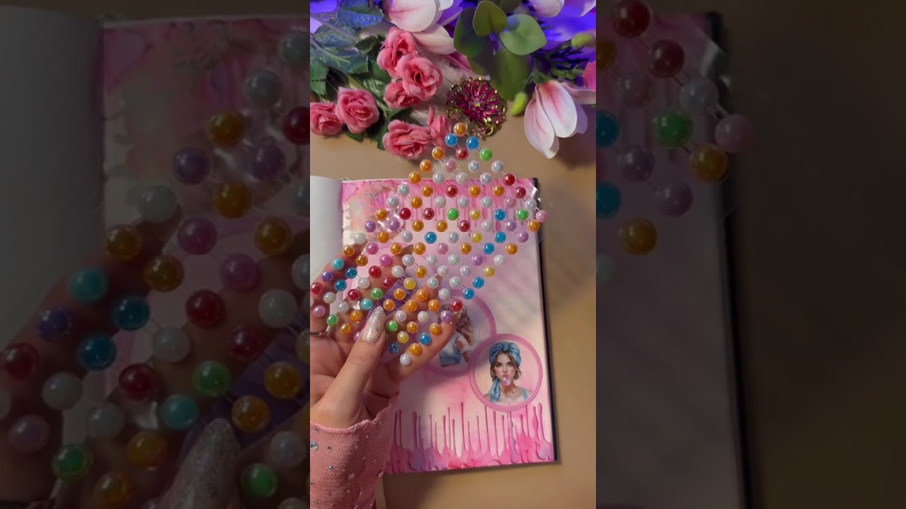 ASMR Journaling Bubble Gum Theme 🩷🎀🫧🫧🫧#scrapbooking #junkjournal #journaling #bubblegum #pink