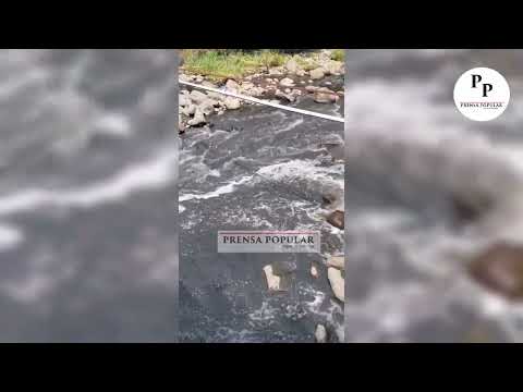 Denuncian posible contaminación de rio sis en Suchitepéquez