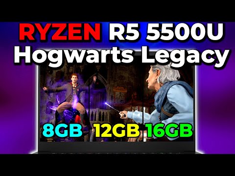 Hogwarts Legacy | 8GB vs 12GB vs 16GB | Ryzen R5 5500U AMD APU Test