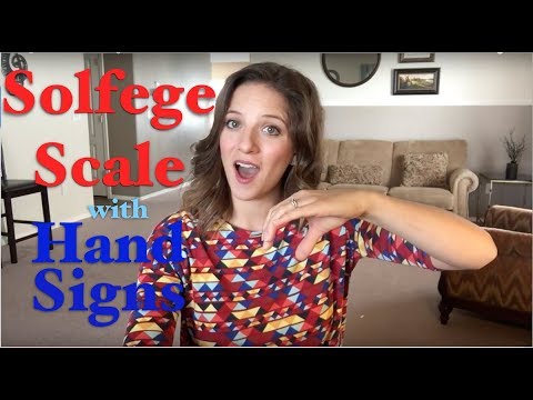 Solfege scale with hand signs