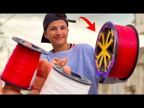 JÚNIOR ENROLOU 2000Mil JDS DE NYLON VERMELHA - ELE FICOU MUITO FELIZ !!