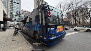 BxM10 Full Ride Front View: 2021 Prevost X3-45 Commuter Coach 1395 On Route BxM10 Express.