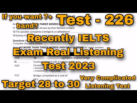 18 JANUARY HARD LISTENING TEST 2023 | IDP ACADEMIC LISTENING TEST 2023 | REAL LISTENING TEST 2023