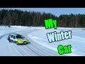 Drifting 900€ Rally Car on Frozen Lake