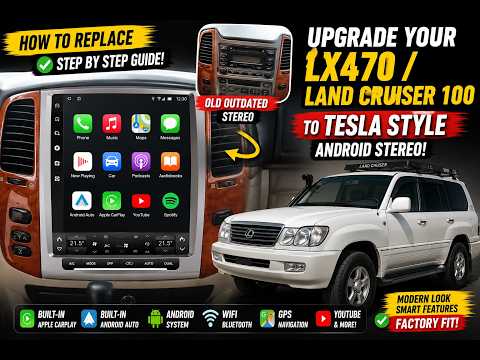 2003-2007 Lexus LX470 | Toyota Land Cruiser 100 Series | Tesla Style Android Stereo Installation