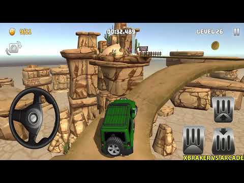 Mountain Climb 4x4: Green Jeep Wrangler Driving Impossible Stunts - Levels 26 to 32 Android Gameplay
